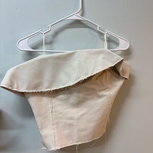 Zara Cream Strapless Top